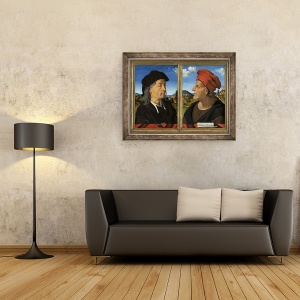 Tablou inramat - Piero di Cosimo - Portrete De Giuliano si Francesco Giamberti da Sangallo, 60 x 80 cm - Img 2