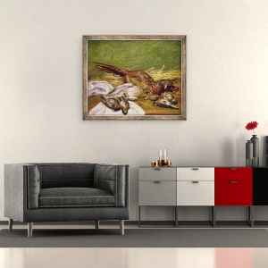 Tablou inramat - Pierre Auguste Renoir - Fazan si sturzi, 70 x 85 cm - Img 2