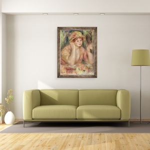 Tablou inramat - Pierre Auguste Renoir - Femeie cu o oglinda, 60 x 80 cm - Img 2