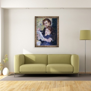 Tablou inramat - Pierre Auguste Renoir - in Studio, Georges Riviere si Marguerite Legrand, 60 x 80 cm - Img 2