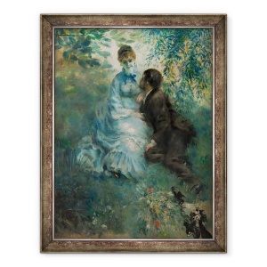 Tablou inramat - Pierre Auguste Renoir - indragostitii, 70 x 90 cm