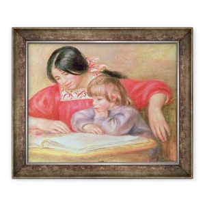 Tablou inramat - Pierre Auguste Renoir - Leontine si Coco, 70 x 85 cm