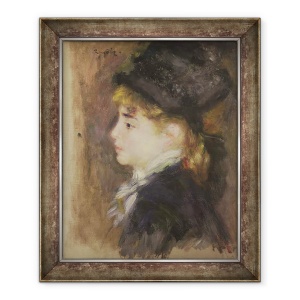 Tablou inramat - Pierre Auguste Renoir - Portretul unei femei, posibil Margot, 70 x 85 cm