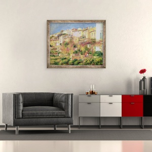 Tablou inramat - Pierre Auguste Renoir - Terasa in Cagnes, 50 x 60 cm - Img 2