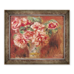 Tablou inramat - Pierre Auguste Renoir - Trandafiri in Vaza I, 70 x 85 cm