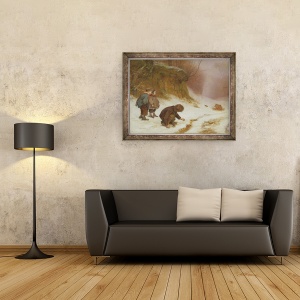 Tablou inramat - Pierre Edouard Frere - Catcher Birdcatcher, 60 x 80 cm - Img 2