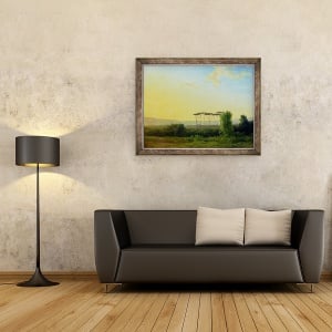 Tablou inramat - Pierre Henri de Valenciennes - Zona rurala romana, 60 x 80 cm - Img 2