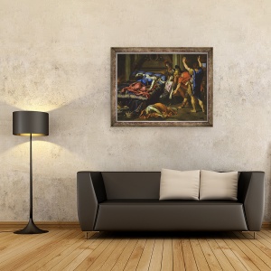 Tablou inramat - Pierre Mignard - Moartea lui Cleopatra, 70 x 90 cm - Img 2