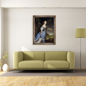 Tablou inramat - Pierre Mignard - Portret De Madame de la Sabliere, 60 x 80 cm - Img 2