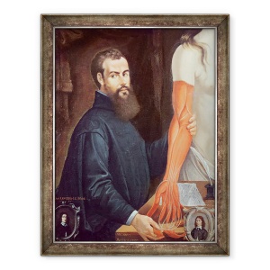 Tablou inramat - Pierre Poncet - Andreas Vesalius 1514-64, 70 x 90 cm