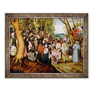 Tablou inramat - Pieter Brueghel the Younger - Peisaj cu Sfantul Ioan Botezatorul, 60 x 80 cm