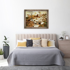 Tablou inramat - Pieter Brueghel the Younger - Recensamant la Betleem, 70 x 90 cm - Img 3