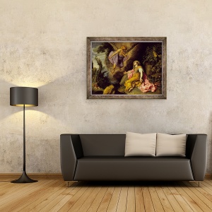 Tablou inramat - Pieter Lastman - Agar si ingerul, 70 x 90 cm - Img 2