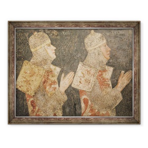 Tablou inramat - Pietro Cavallini - Doi cruciati ai familiei Minutolo, 70 x 90 cm