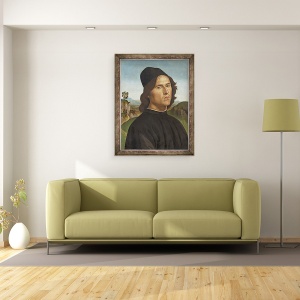 Tablou inramat - Pietro Perugino - Portret De Lorenzo di Credi, 60 x 80 cm - Img 2