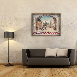 Tablou inramat - Pietro Travaglia - Joseph Haydn 1732-1809 la primul spectacol al operei sale LIncontro Improvviso in teatrul Esterhazy, 60 x 80 cm - Img 2