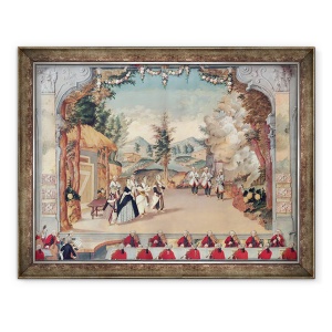 Tablou inramat - Pietro Travaglia - Joseph Haydn 1732-1809 la primul spectacol al operei sale LIncontro Improvviso in teatrul Esterhazy, 70 x 90 cm