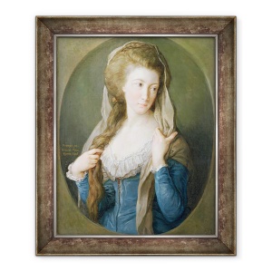 Tablou inramat - Pompeo Girolamo Batoni - Portretul unei femei, identificata in mod traditional ca Margaret Stuart, Lady Hippisley, 50 x 60 cm