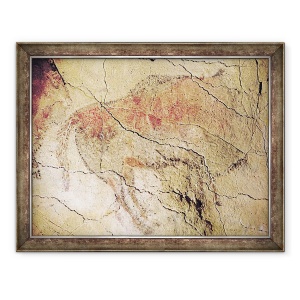Tablou inramat - Prehistoric - Bizon din pesterile din Altamira, 60 x 80 cm