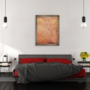 Tablou inramat - Prehistoric - seful unui cerb mic, din pesterile de la Altamira, 70 x 90 cm - Img 3