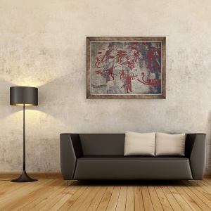 Tablou inramat - Protohistoric - scene de vanatoare, 60 x 80 cm - Img 2