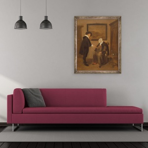 Tablou inramat - Quiringh Gerritsz. van Brekelenkam - Consultarea, 50 x 60 cm - Img 2