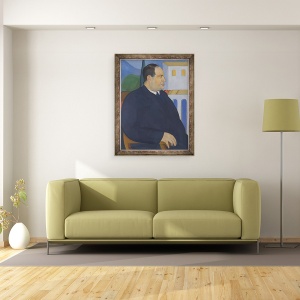 Tablou inramat - Rafael Sala - Portretul Lui Joseph Stella, 60 x 80 cm - Img 2