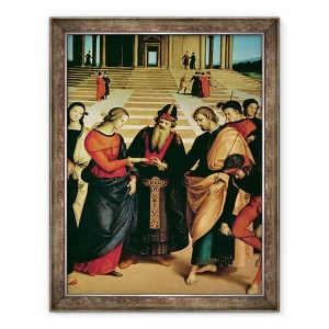 Tablou inramat - Raphael - Casatoria Fecioarei II, 70 x 90 cm