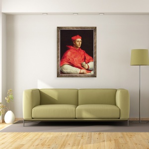 Tablou inramat - Raphael - Portretul Cardinalului Dovizzi de Bibbiena 1470-1520, 60 x 80 cm - Img 2