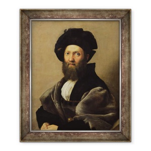Tablou inramat - Raphael - Portretul lui Baldassare Castiglione 1478-1529 inainte de 1516, 50 x 60 cm