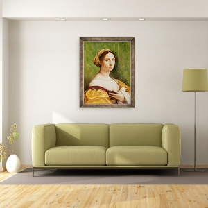 Tablou inramat - Raphael - Portretul unei tinere, 60 x 80 cm - Img 2