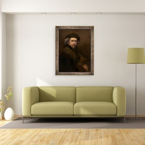 Tablou inramat - Rembrandt Harmensz van Rijn - Autoportret I, 70 x 90 cm - Img 2