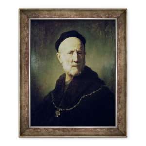 Tablou inramat - Rembrandt Harmensz van Rijn - Bustul unui batran, 70 x 85 cm