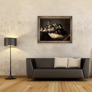 Tablou inramat - Rembrandt Harmensz van Rijn - Lectia de anatomie a lui Dr. Nicolaes Tulp, 70 x 90 cm - Img 2