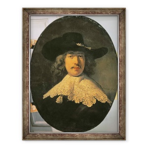 Tablou inramat - Rembrandt Harmensz van Rijn - Portretul unui Tanar Cu Un Guler Dantela, 70 x 90 cm