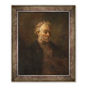 Tablou inramat - Rembrandt Harmensz van Rijn - Studiul unui batran, 50 x 60 cm
