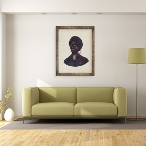 Tablou inramat - Richard Browne - Wambela, sotia lui Cobbawn Wogi, seful nativ al portului Stephen, NSW, 60 x 80 cm - Img 2