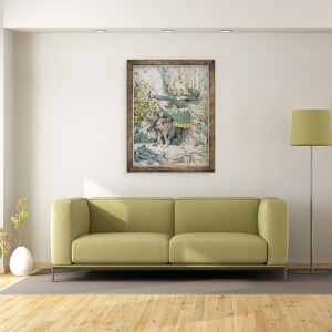 Tablou inramat - Richard Dadd - Schita lui Robin Hood, 70 x 90 cm - Img 2