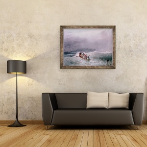 Tablou inramat - Richard Parkes Bonington - Peisaj marin, 60 x 80 cm - Img 2