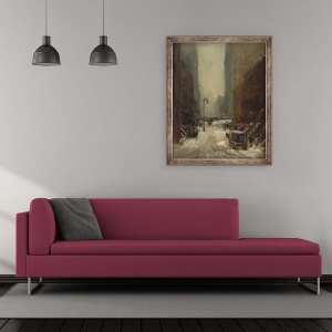 Tablou inramat - Robert Cozad Henri - Zapada in New York, 50 x 60 cm - Img 2