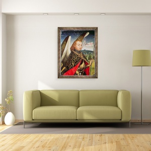 Tablou inramat - Rogier van der Weyden - Sfantul Mihail Arhanghelul, 60 x 80 cm - Img 2