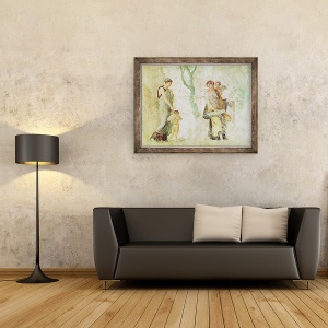 Tablou inramat - Roman Imperial Period - Eros fiind pedepsit in prezenta Afroditei, 70 x 90 cm - Img 2