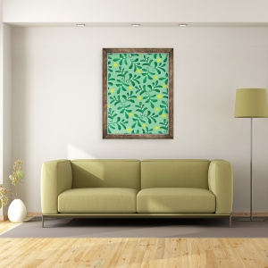 Tablou inramat - Runa Anastasiya Rudaya - Model de Craciun verde, 70 x 90 cm - Img 2