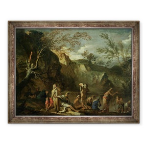 Tablou inramat - Salvator Rosa - Botezul lui Hristos, 70 x 90 cm