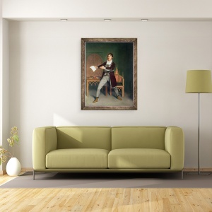 Tablou inramat - Samuel de Wilde - Charles Farley 1771-1859 in rolul lui Francisco in O poveste de mister de Thomas Holcroft, la Teatrul Covent Garden, 60 x 80 cm - Img 2