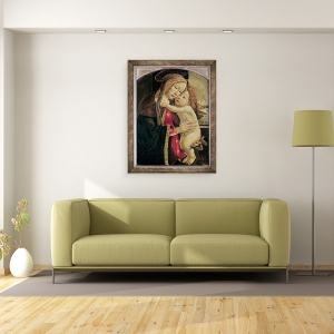 Tablou inramat - Sandro Botticelli - Fecioara si Pruncul, 70 x 90 cm - Img 2