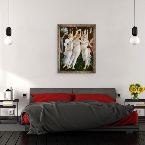 Tablou inramat - Sandro Botticelli - Primavera, detaliu al celor Trei Gratii, 60 x 80 cm - Img 2
