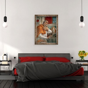 Tablou inramat - Sandro Botticelli - Sfantul Augustin in celula sa, 60 x 80 cm - Img 3