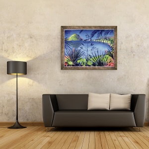 Tablou inramat - Sara Hayward - Dincolo de lac, 60 x 80 cm - Img 2