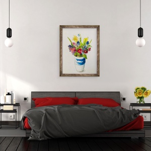 Tablou inramat - Sarah Thompson-Engels - Flori de primavara,2020, 60 x 80 cm - Img 3
